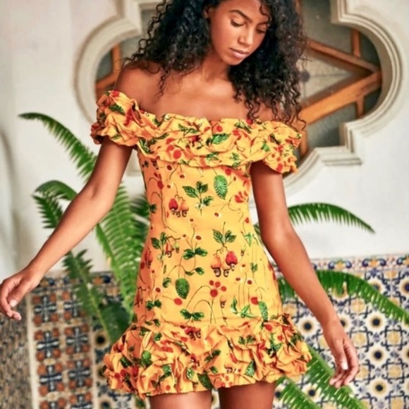 Agua by Agua Bendita Jardin Cotton Poplin Mini Dress - Picture 1 of 16